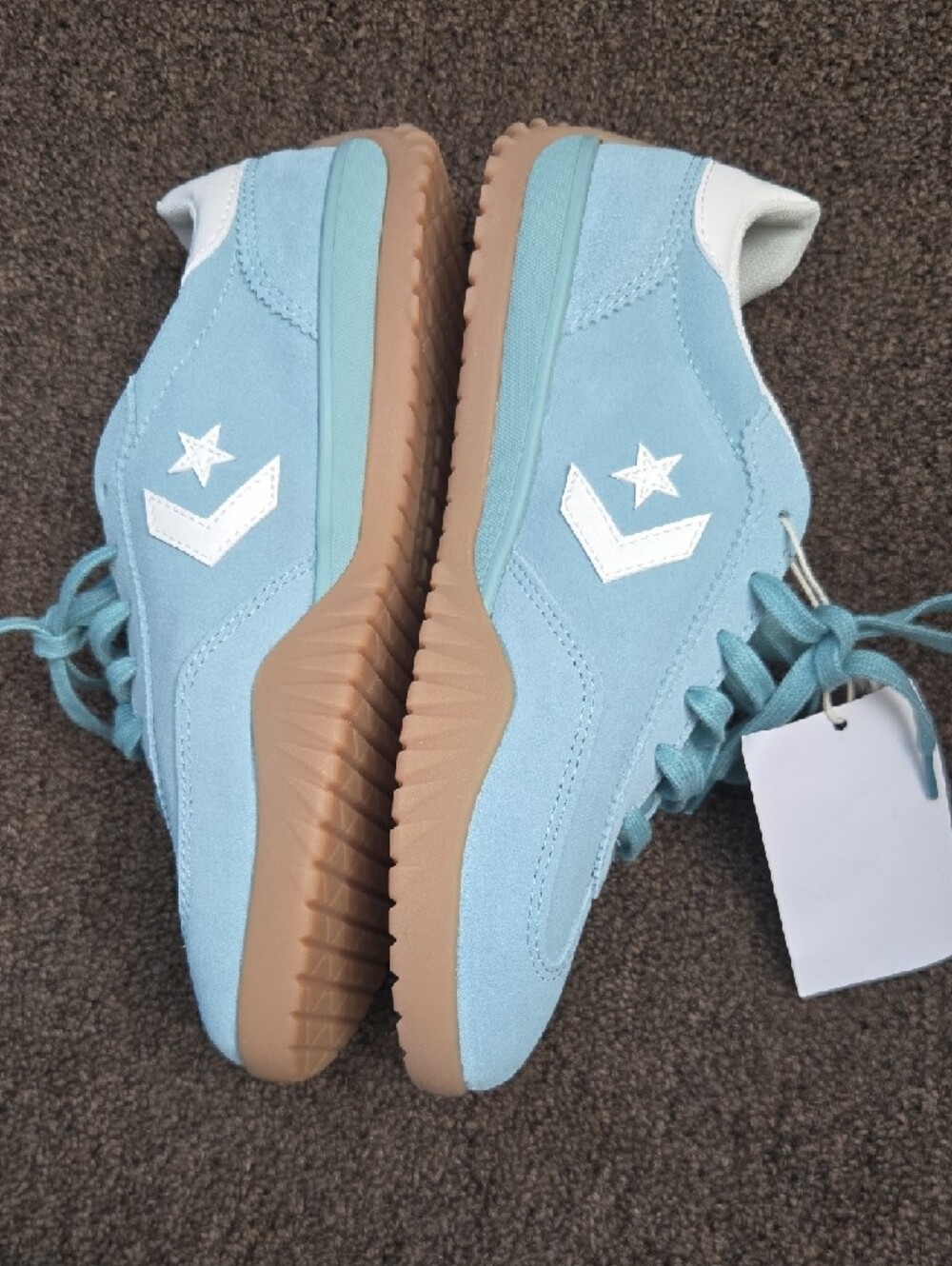 Converse Low Top Sneakers in Sky Blue and White - Picture 6 of 6
